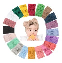 20 PCS Baby Headbands, Soft Nylon Baby Girls Hair Bows Elastics Hairbands for Newborn Infant Toddler