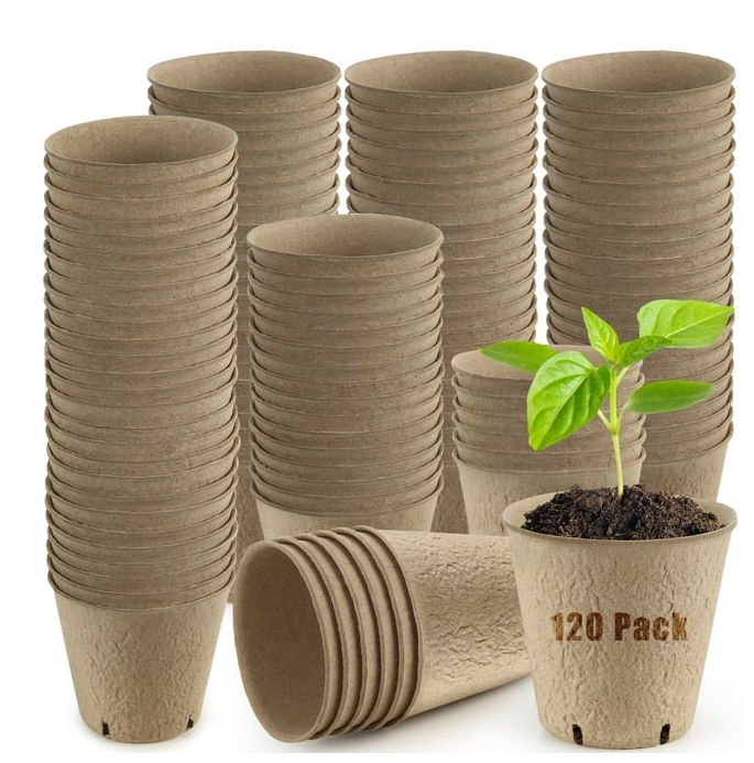 120 Pack Peat Pots for Seedlings
