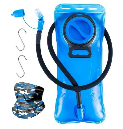 Lanney Hydration Bladder 2 Liter Water Reservior Storage Blue for Outdoor Backpack Hiking