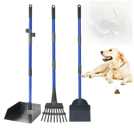 LANNEY Pooper Scooper, Heavy Duty Dog Poop Scooper Set with Tray Rake and Spade for Large Medium Small Dogs, Over 37